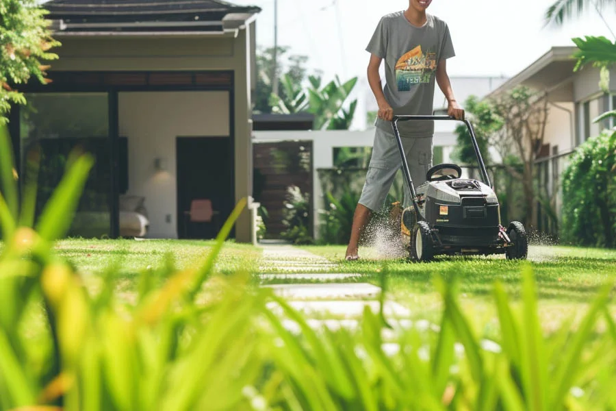 walk behind electric mower